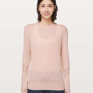 Lululemon Time To Restore Sweater Misty Pink Cashmere Blend